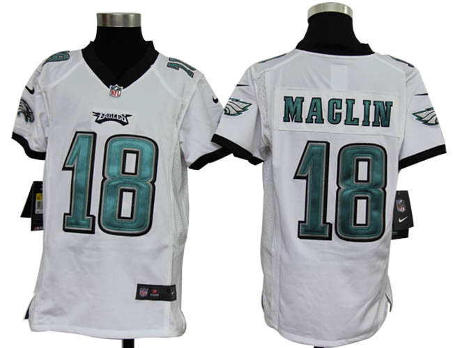 Nike White youths Game Jersey Philadelphia Eagles 18 Jeremy Maclin